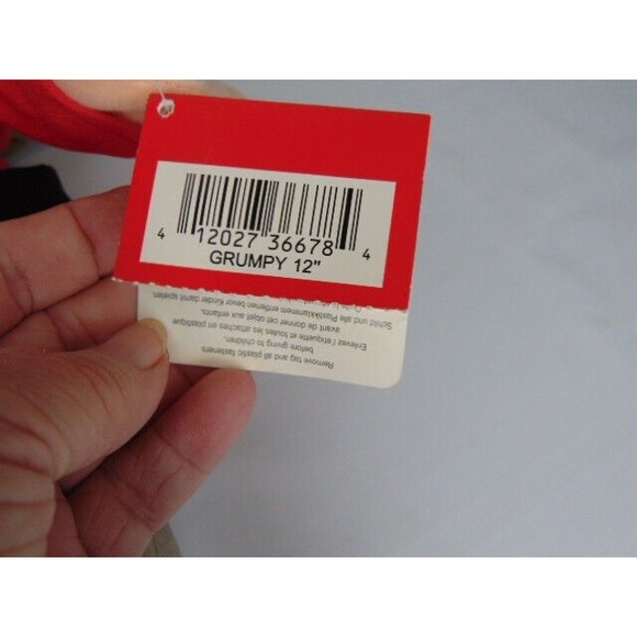 Disney Store 12" Sitting Grumpy Doll /Shelf Sitter- (Snow White &  7 Dwarfs) tag - Picture 8 of 14